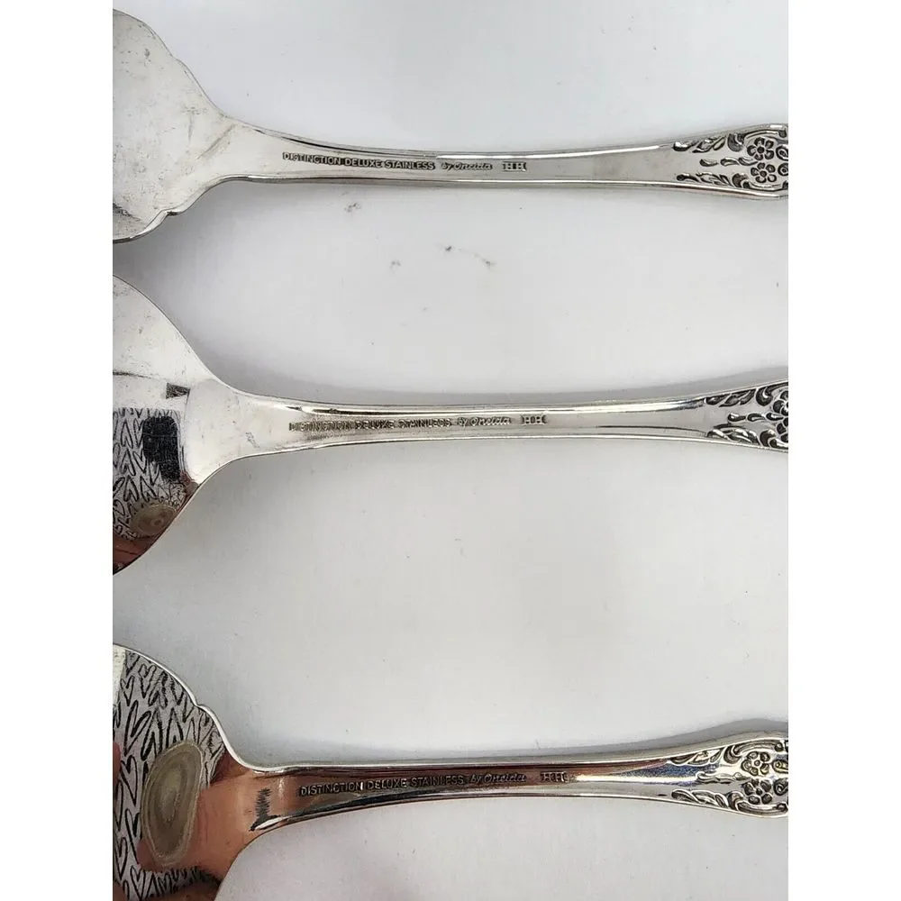 Oneida Kennett Square Distinction Deluxe HH Stainless- Serving Fork, Spoon & Pie